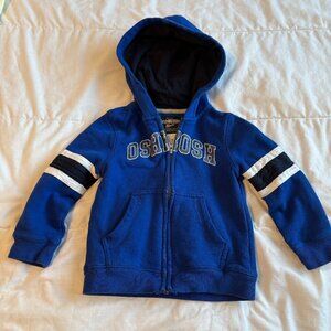 Oshkosh Zip up Sweater Blue Hoodie Size 3T